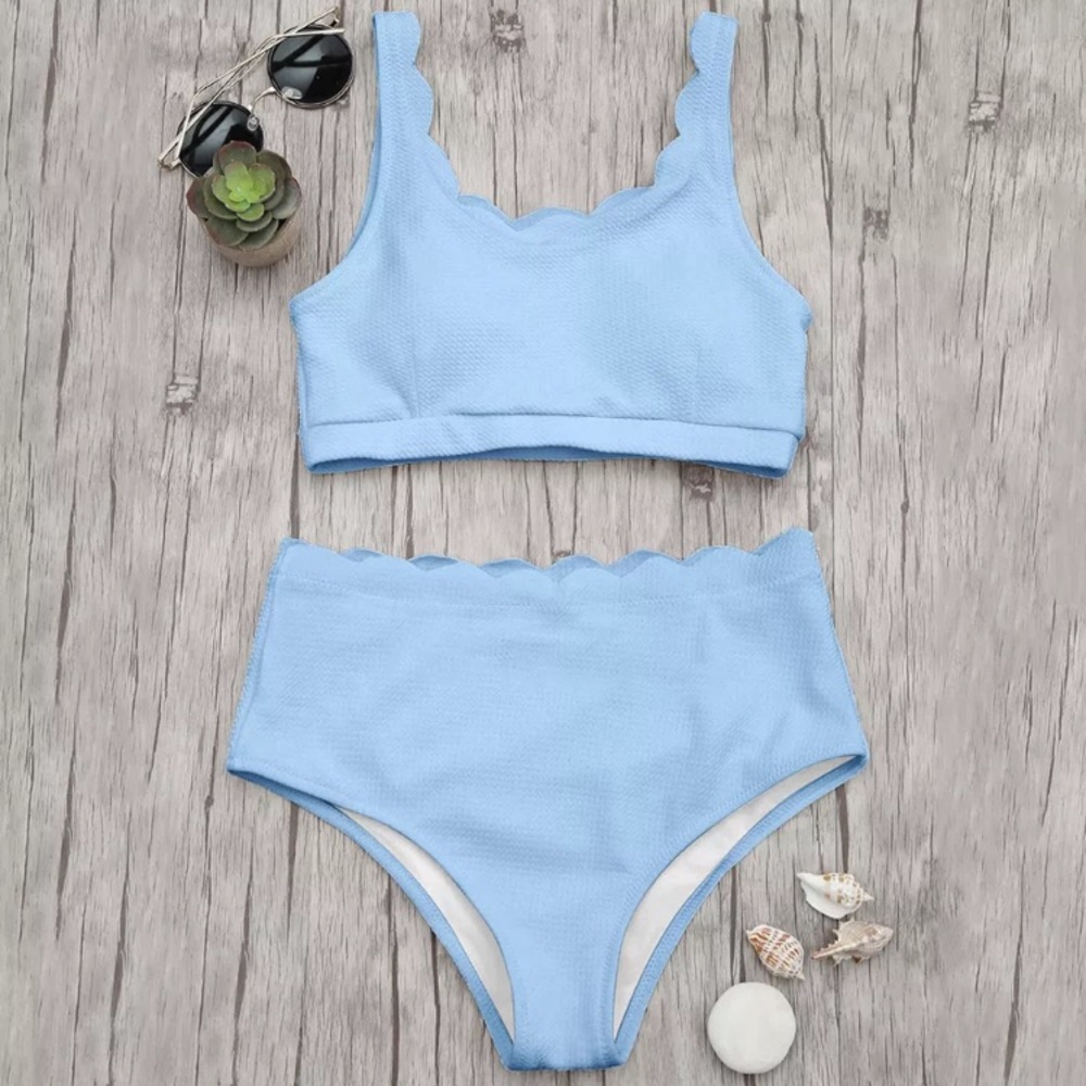 NWT Marysia Swim Dupe Scallop Bikini L